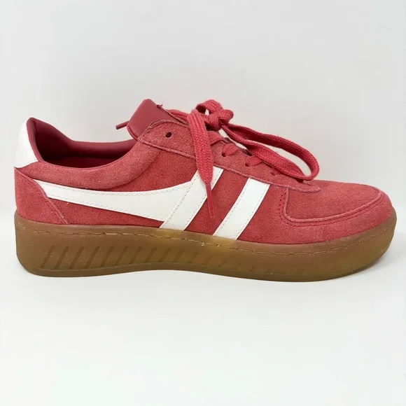 Gola Grandslam Suede Sneakers Coral/Off White/Gum Size 8 - Picture 14 of 16